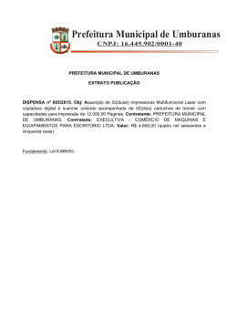 Extrato Publicação Dispensa Nº 005/2015 - Objeto