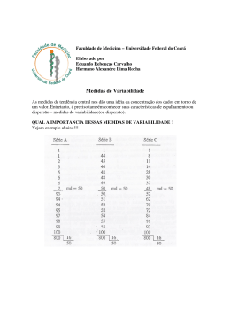 Medidas de Variabilidade - Universidade Federal do Ceará