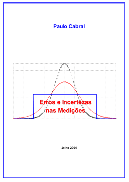 Erros e Incertezas nas Medi&ccedil;&otilde;es