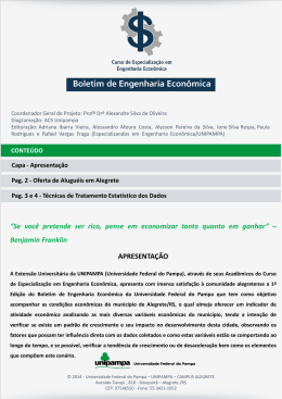 Boletim 01 &ndash; 092015 - Cursos da Unipampa