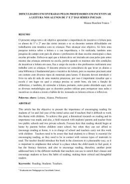 dificuldades encontradas pelos professores em