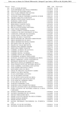 Arquivo pdf com os alunos que far&atilde;o a prova de segunda chamada