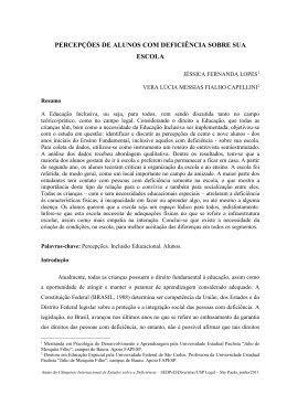 percepções de alunos com deficiência sobre sua escola