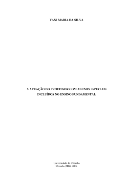 vani maria da silva a atua&ccedil;&atilde;o do professor com alunos