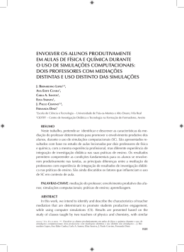 ENVolVEr os alUNos ProdUtiVaMENtE EM aUlas dE F&Iacute;siCa E