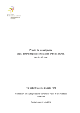 Jogoaprendizagens e interações entre os alunos