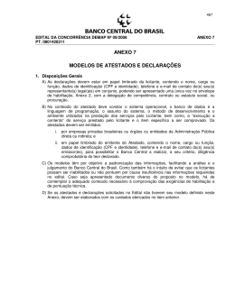Edital ANEXO 7 - Modelos de Atestados e Declara&ccedil;&otilde;es