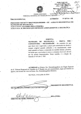 Ac. 057/14-OE - Tribunal Regional do Trabalho da 2&ordf; Regi&atilde;o SP