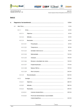 4. diagn&oacute;stico socioambiental - Sistema de Gerenciamento de