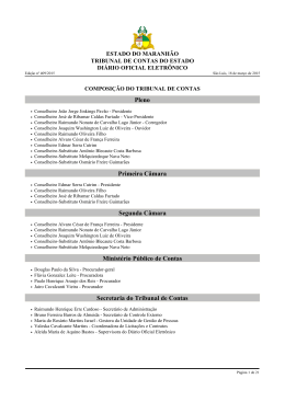 Pleno Primeira C&acirc;mara Segunda C&acirc;mara Minist&eacute;rio P&uacute;blico de