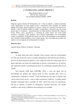 A VALORA&Ccedil;&Atilde;O DA AGENDA MIDI&Aacute;TICA1 Diego Roberto