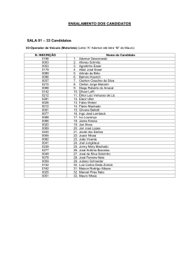 ENSALAMENTO DOS CANDIDATOS Salete
