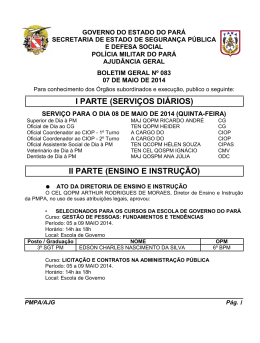 BG 083 - De 07 MAIO 2014 - Proxy da Polícia Militar do Pará!