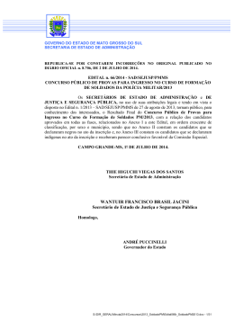 Edital n. 66/2014 - Resultado Final - Homologa&ccedil;&atilde;o