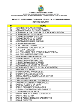 PROCESSO SELETIVO DE RECURSOS HUMANOS NOTURNO