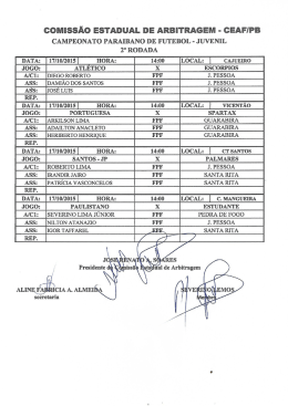 juvenil - Federa&ccedil;&atilde;o Paraibana de Futebol