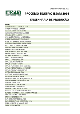 ENGENHARIA DE PRODUÇÃO PROCESSO SELETIVO IESAM 2014