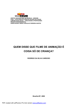 QUEM DISSE QUE FILME DE ANIMA&Ccedil;&Atilde;O &Eacute; COISA S&Oacute;