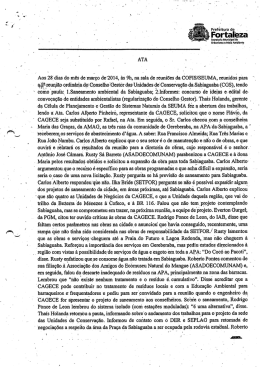 2&ordf; Reuni&atilde;o Ordin&aacute;ria 2014 - Prefeitura Municipal de Fortaleza