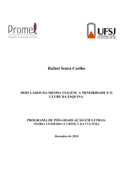 Dois Lados da Mesma Viagem: A Mineiridade e o Clube da