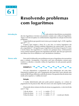 Resolvendo problemas com logaritmos