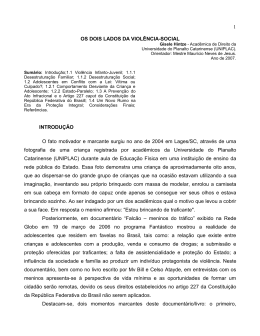 1 OS DOIS LADOS DA VIOL&Ecirc;NCIA-SOCIAL