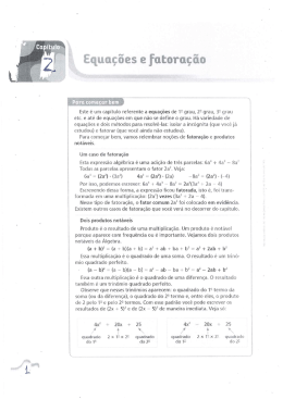 Este e um capítulo referente a equações de 12 grau, 2.9 grau, 3E grau