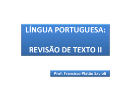 LÍNGUA PORTUGUESA: REVISÃO DE TEXTO II