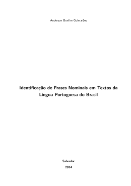 Identificação de Frases Nominais em Textos da Língua Portuguesa
