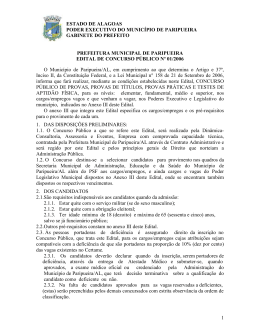 estado de alagoas poder executivo do município de paripueira