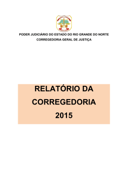 RELATÓRIO DA CORREGEDORIA 2015