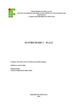 eletricidade 2 &ndash; el2a2 - Instituto Federal de S&atilde;o Paulo &ndash; Campus