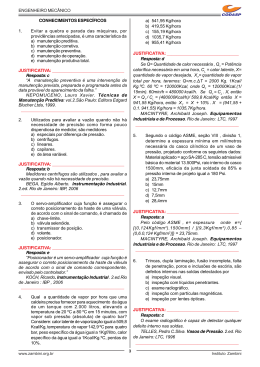 Prova - Engenheiro Mec&acirc;nico
