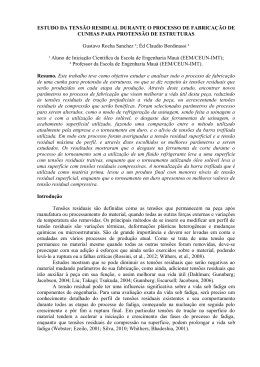 ESTUDO DA TENS&Atilde;O RESIDUAL DURANTE O PROCESSO DE