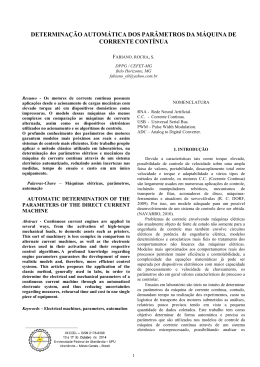 determina&ccedil;&atilde;o autom&aacute;tica dos par&acirc;metros da m&aacute;quina de corrente