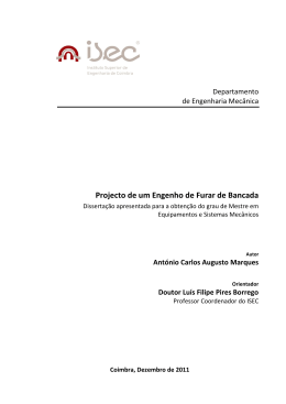 Projecto de um Engenho de Furar de Bancada