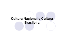 Cultura nacional e Brasileira