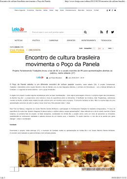 Encontro de cultura brasileira movimenta o Poço da
