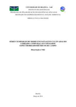 S&Eacute;RIES TEMPORAIS DO MODIS EM PASTAGENS CULTIVADAS