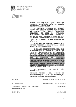 1 agravo d&eacute;cima s&eacute;tima c&acirc;mara c&iacute;vel n&ordm; 70032734063 comarca de