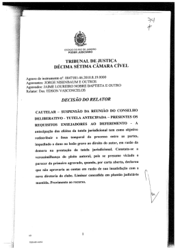 v TRIBUNAL DEAJUSTIÇA I DECIMA SETIMA CAMARA CIVEL