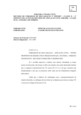 terceira câmara cível recurso de embargos de declaração nº 8559