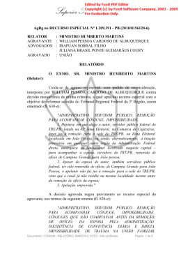 AgRg REsp 1209391 &ndash; Decis&atilde;o do STJ