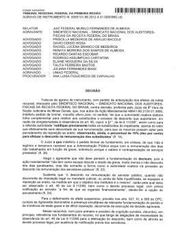 Veja a decisão do Agravo de Instrumento na íntegra. - DS-BH