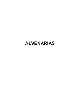 Alvenarias - EDIFICA ações