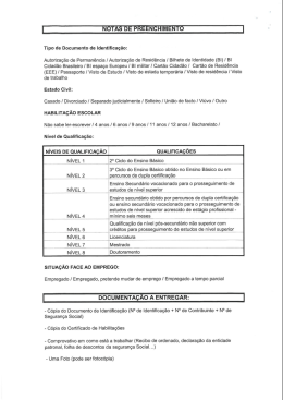 Tipo de Documento de Identifica&ccedil;&atilde;o: