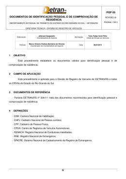 POP 03 - Documentos de identifica&ccedil;&atilde;o pessoal e de