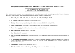Instru&ccedil;&otilde;es de preenchimento da FICHA PARA EST&Aacute;GIO