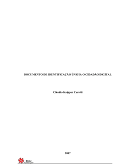 DOCUMENTO DE IDENTIFICA&Ccedil;&Atilde;O &Uacute;NICO: O CIDAD&Atilde;O