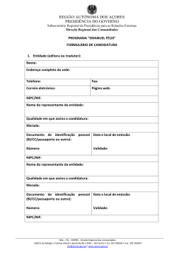 Programa PDF - Governo dos Açores